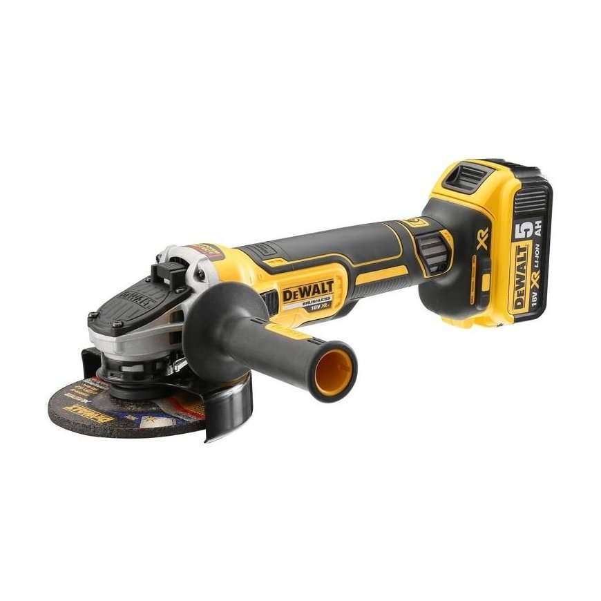 DeWalt akumuliatorinis kampinis šlifuoklis DCG405P2-QW, 18V, 2x5Ah – 6