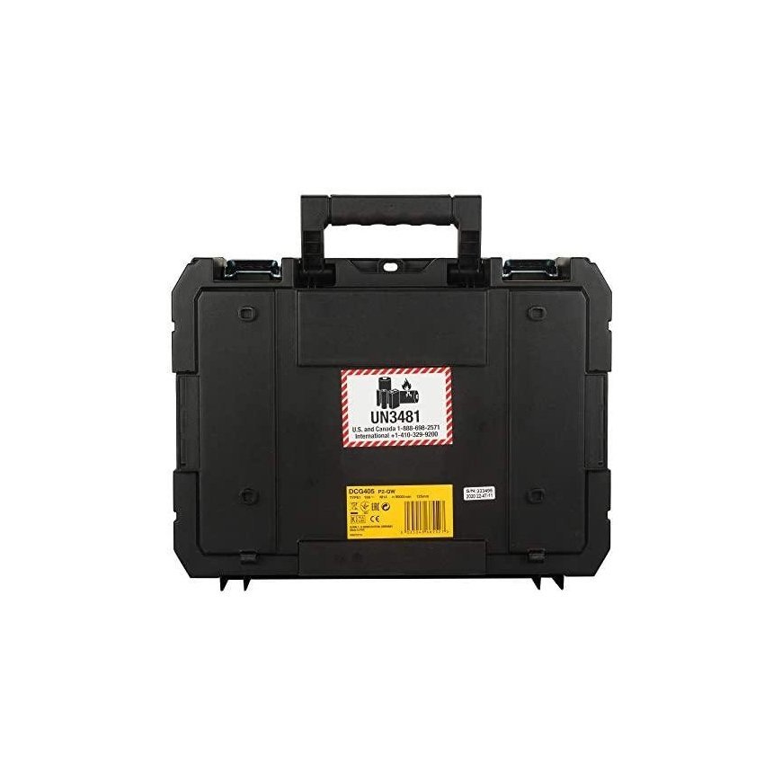 DeWalt akumuliatorinis kampinis šlifuoklis DCG405P2-QW, 18V, 2x5Ah – 26