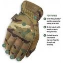 Mechanix Wear Gloves Mechanix FastFit® Multicam®, size 10/L. Ruched cuff, artificial leather, TrekDry®, touchscreen technology