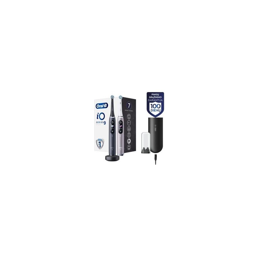 BRAUN iOM9D.2J2.2AD Duo Black/Rose toothbrush (2 handles) – 2
