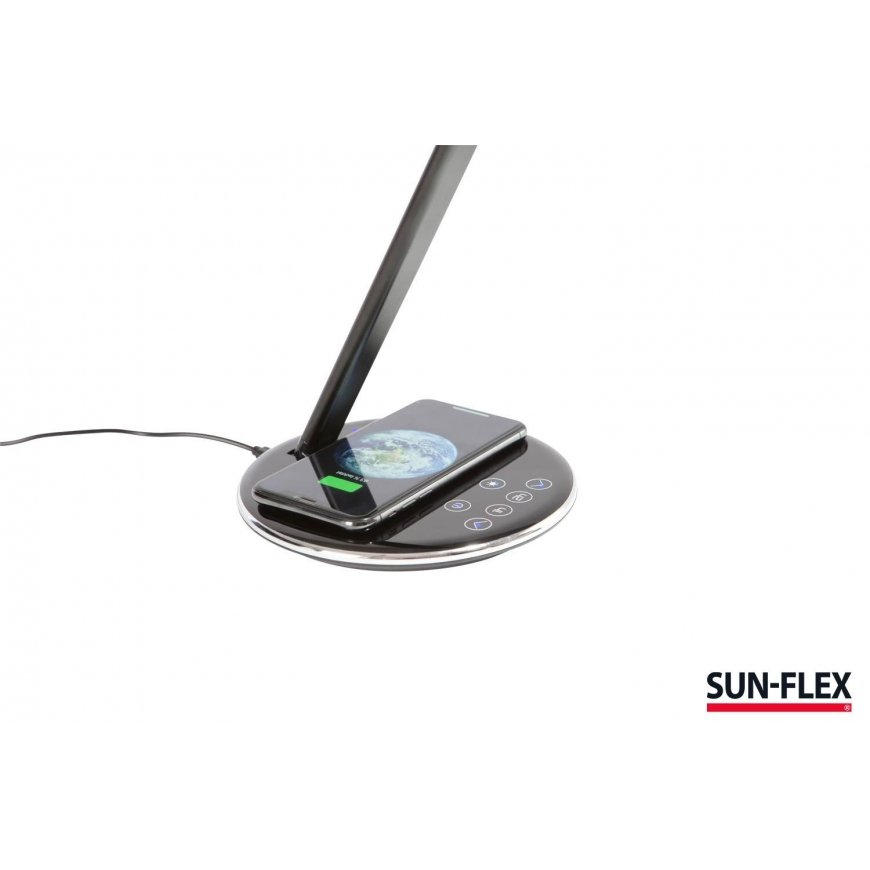 Desk lamp SUN-FLEX®QLITE™ with wireless integrated phone charger, black – 3