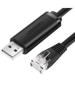 UGREEN CM204 USB - RJ45 Console Cable for Network Devices, 1.5m (black)