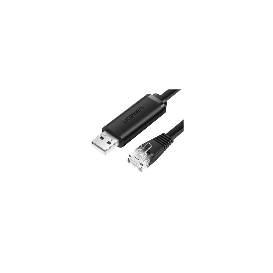 UGREEN CM204 USB - RJ45 Console Cable for Network Devices, 1.5m (black) – 2