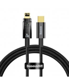 Baseus Explorer, USB-C to Lightning Cable, 20W, 1m (Black)