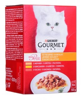 GOURMET Mon Petit Fish Mix - wet cat food - 6 x 50 g