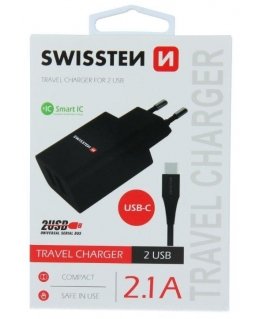 Swissten įkroviklis 2x USB-A 2.1 A (22054000)