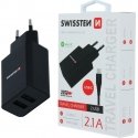 Swissten charger 2x USB-A 2.1 A (22054000)