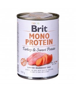 BRIT MONO PROTEIN Koera märgtoit Kalkun bataadiga 400 g