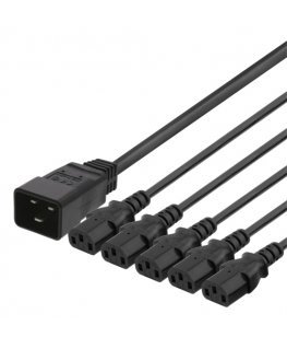 Deltaco DEL-113M power cable Black 1 m IEC C20