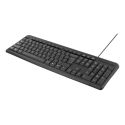 Wired keyboard DELTACO 104 keys, US layout, USB, black, slim design, quiet buttons / TB-58-US Wired keyboard DELTACO 104 keys, US layout, USB, black, slim design, quiet buttons / TB-58-US