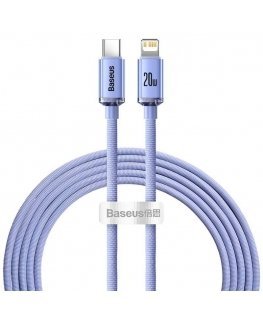 Baseus Crystal cable USB-C to Lightning, 20W, PD, 2m (violet)
