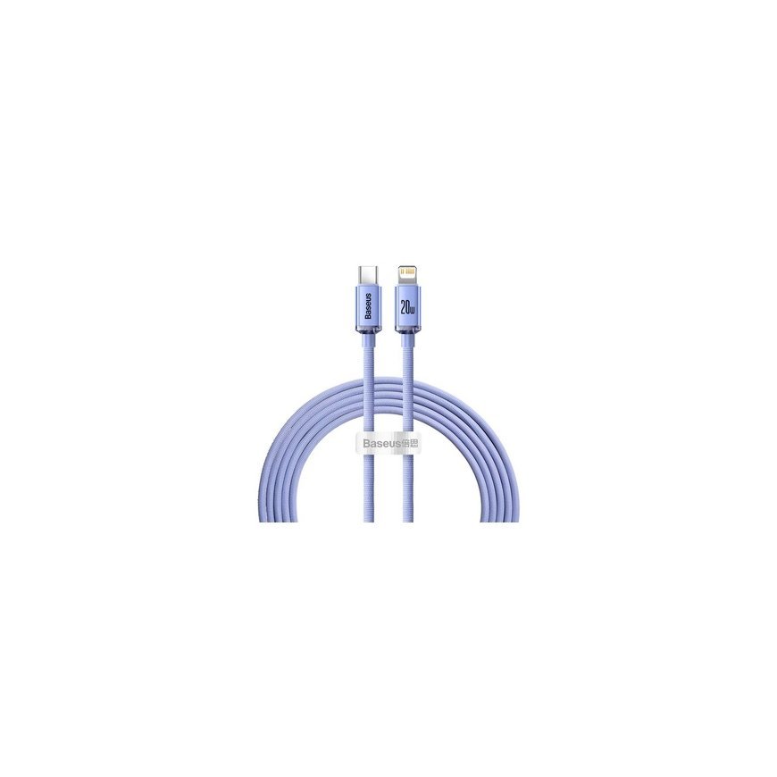 Baseus Crystal cable USB-C to Lightning, 20W, PD, 2m (violet) – 2