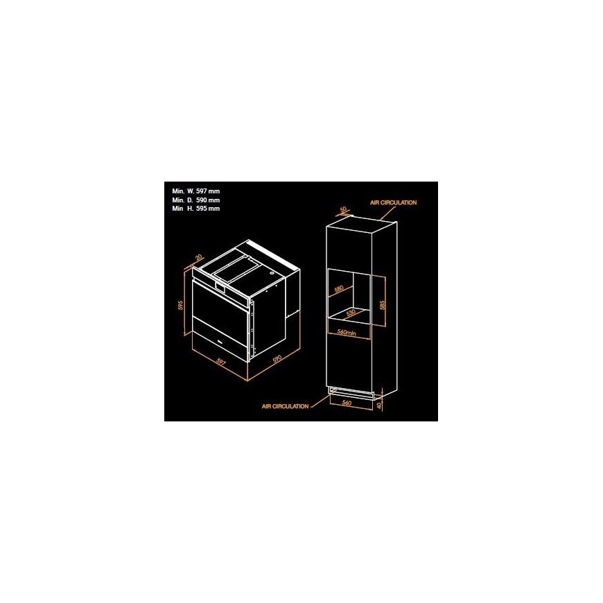 Built-in impact freezer with slow cooking function Irinox Freddy H60 HF602350002 Black glass – 3