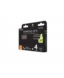 Rechargeable batteries Panasonic ENELOOP Pro BK-3HCDEC4BE, 2450 mAh, 500 (4xAA) in box