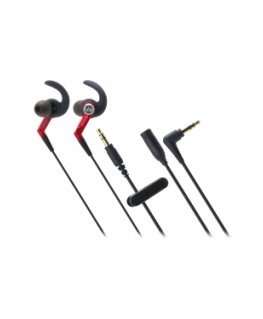 Audio-Technica ATH-CKP500RD Ausinės be mikrofono ir ausinės su mikrofonu Vielinis Įkišamos į ausį Juoda, Raudona