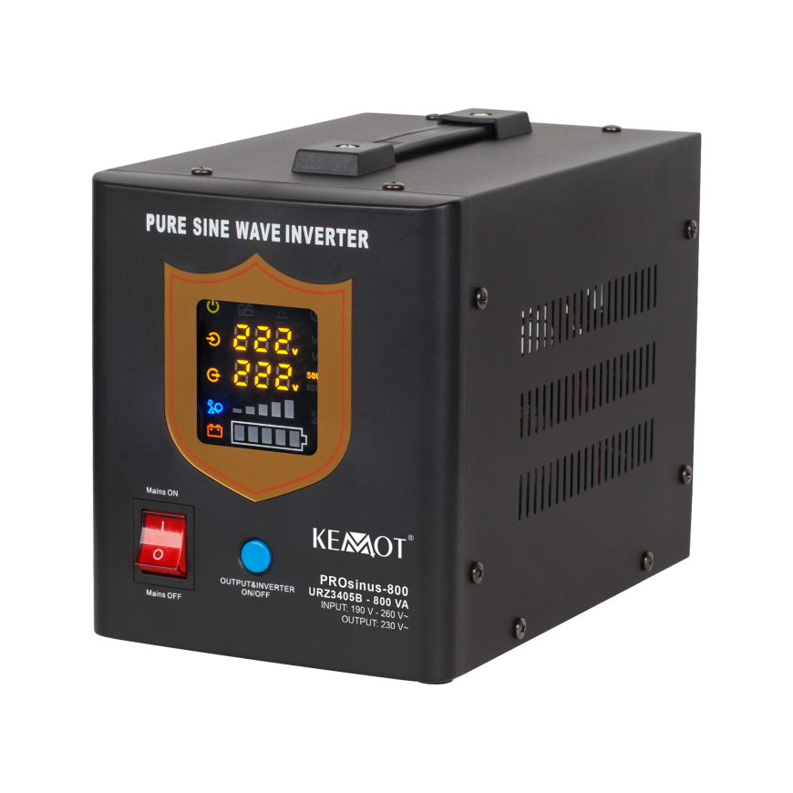 Uninterruptible power supply 12V 230V 800VA/500W KEMOT PROsinus 500
