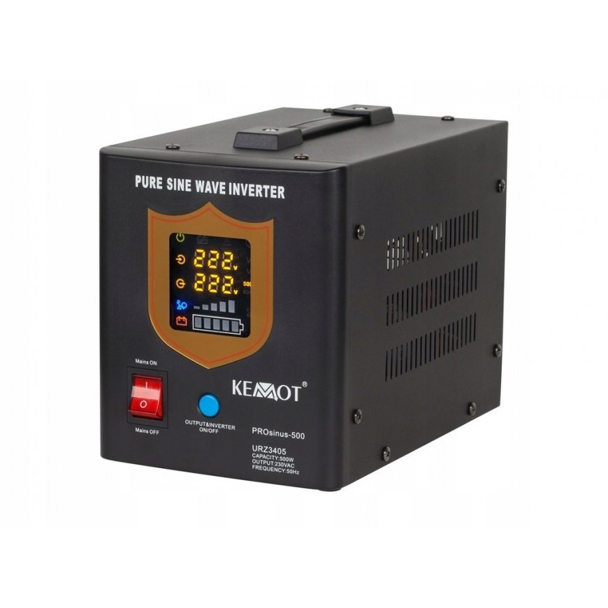 Nepertraukiamo maitinimo šaltinis 12V 230V 800VA/500W KEMOT PROsinus 500 – 2