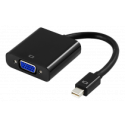 Adapter DELTACO VGA - miniDisplayPort, 1080p 60Hz, 0.2m, black / DP-VGA3-K / 00110026 Adapter DELTACO VGA - miniDisplayPort, 1080p 60Hz, 0.2m, black / DP-VGA3-K / 00110026