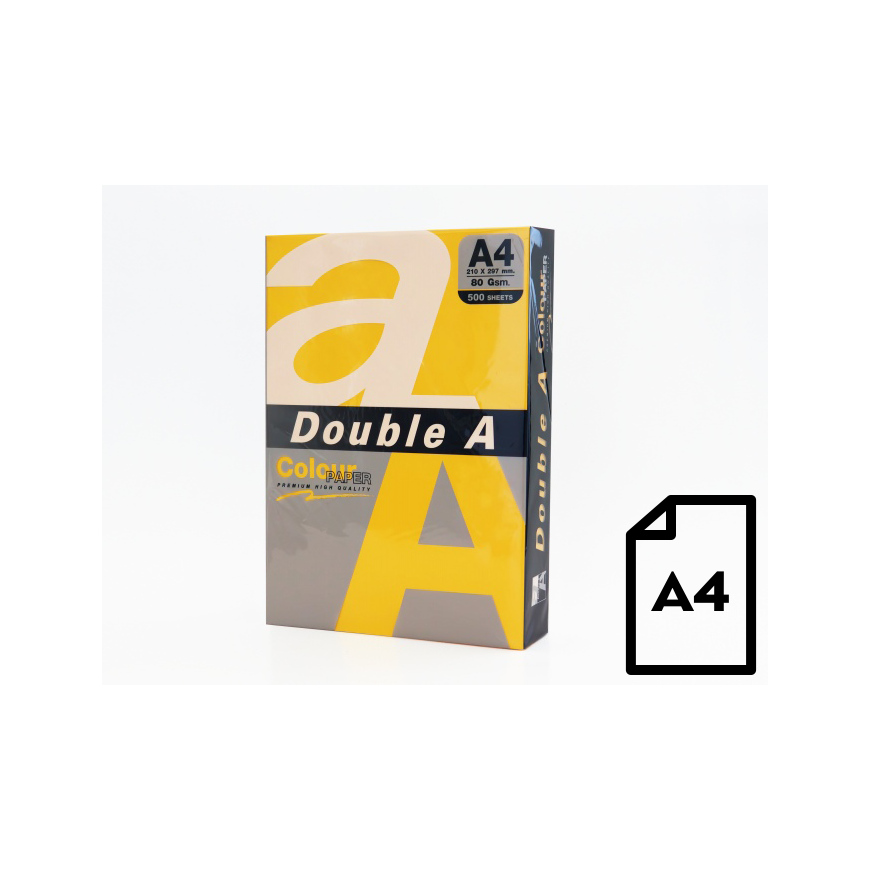 Colored paper Double A, 80g, A4, 500 sheets, GOLD – 2