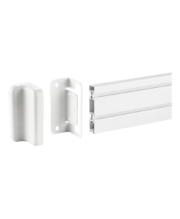 Deltaco Office - wall rail bracket, 2pcs, white