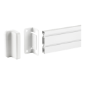 DELTACO OFFICE wall mounting bracket for mounting track panel, white / DELO-0153