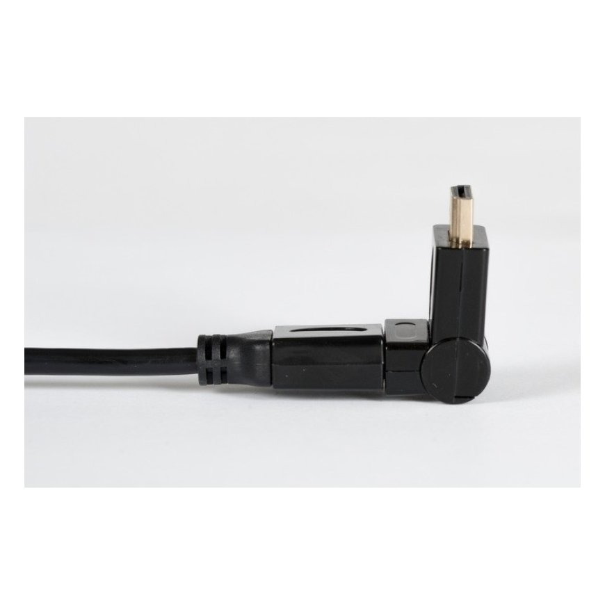 Libox LB0068 Hdmi 1.4 Cable 1.5m male/male with angle regulation 4K 340MHz 3D HDR ARC 10Gbps Black – 3