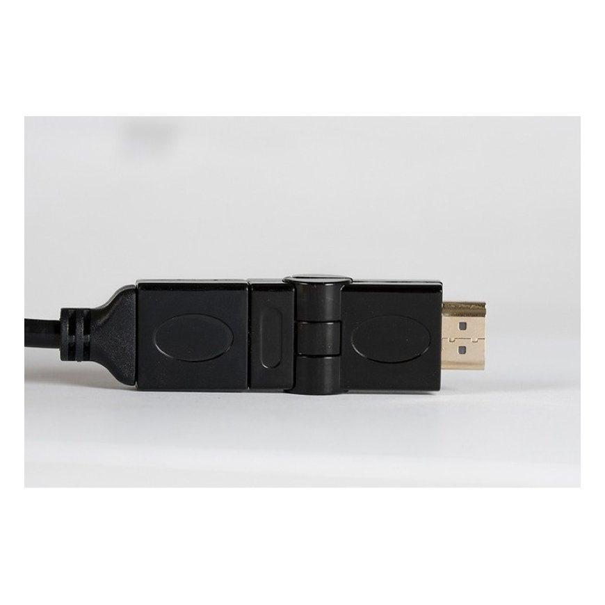 Libox LB0068 Hdmi 1.4 Cable 1.5m male/male with angle regulation 4K 340MHz 3D HDR ARC 10Gbps Black – 4