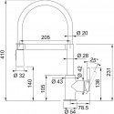 Sink mixer Franke Lina, SemiPro with pull-out shower, Chrome/Onyx Sink mixer Franke Lina, SemiPro with pull-out shower, Chrome/Onyx