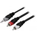 Deltaco MM-145 audiokaabel 20 m 3.5mm 2 x RCA Mitmevärviline