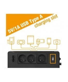 FSP ECO 800-FR Line-interaktiivne UPS, 800VA, 480W, FR pistikupesa*3,12V/