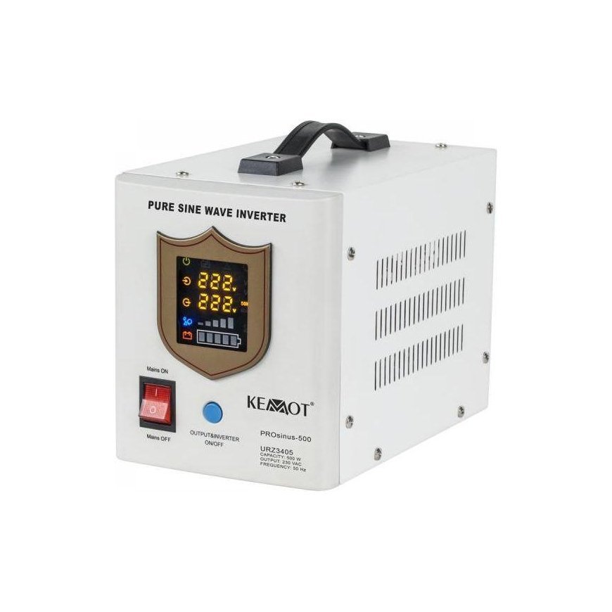Nepertraukiamo maitinimo šaltinis 500W 12V/230Vac KEMOT PROsinus-500