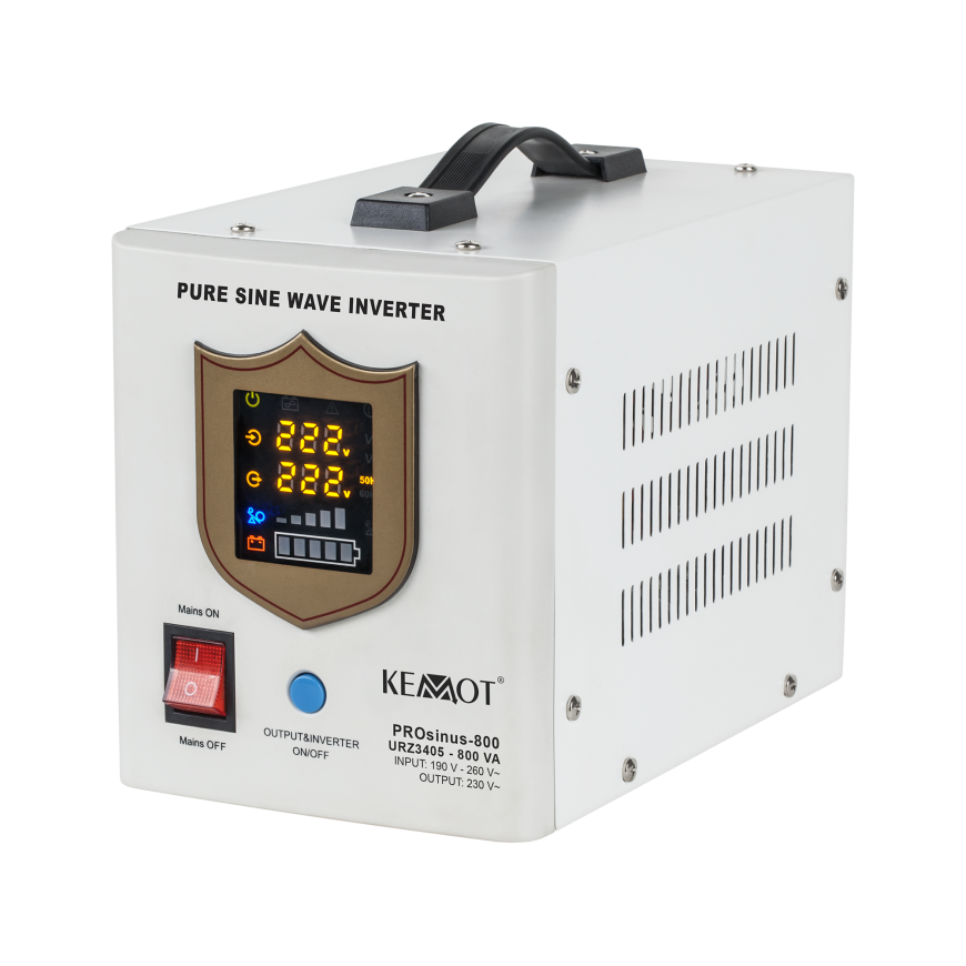 Uninterruptible power supply 500W 12V/230Vac KEMOT PROsinus-500 – 8