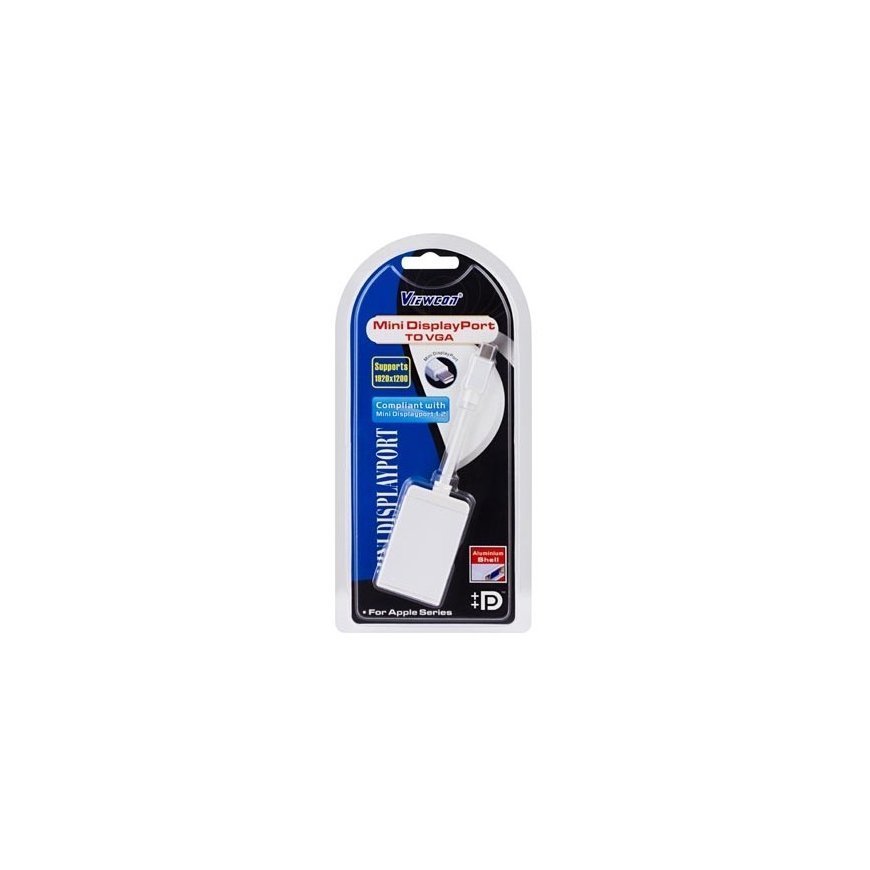 Deltaco DP-VGA4 videokaapeli-adapteri 0,05 m VGA (D-Sub) DisplayPort Valkoinen – 2