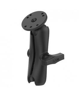 RAM Mounts Double Socket Arm with Round Ball Plate