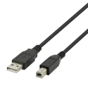 USB-B 2.0 cable DELTACO suitable for printers, 3m black / USB-230S-K / 00140006 USB-B 2.0 cable DELTACO suitable for printers, 3m black / USB-230S-K / 00140006