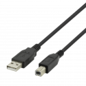 USB-B 2.0 cable DELTACO suitable for printers, 3m black / USB-230S-K / 00140006 USB-B 2.0 cable DELTACO suitable for printers, 3m black / USB-230S-K / 00140006