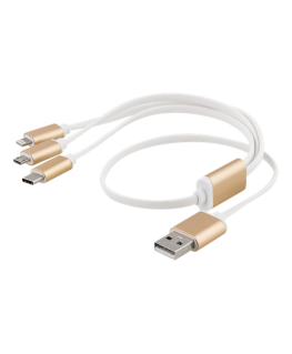 Cable EPZI USB-C, lightining, micro USB, 0.5m, white / USB-MULTI05