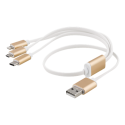 Cable EPZI USB-C, lightining, micro USB, 0.5m, white / USB-MULTI05 Cable EPZI USB-C, lightining, micro USB, 0.5m, white / USB-MULTI05