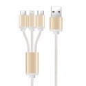 Cable EPZI USB-C, lightining, micro USB, 0.5m, white / USB-MULTI05 Cable EPZI USB-C, lightining, micro USB, 0.5m, white / USB-MULTI05