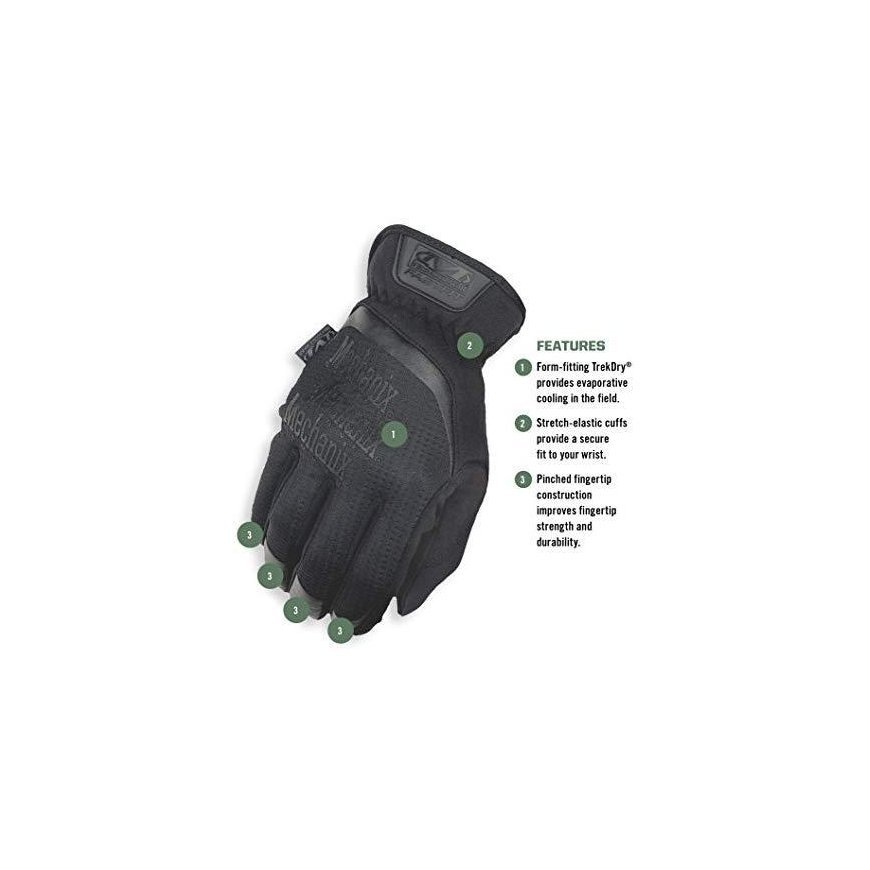 Mechanix Wear Gloves Mechanix FastFit® black, size 12/XXL. Ruched cuff, 0.6 mm artificial leather, TrekDry®, touchscreen technol – 10