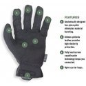 Mechanix Wear Pirštinės Mechanix FastFit® juodos, 12/XXL dydis. Rauktas rankogalis, 0.6 mm dirbtinė oda, TrekDry®, touchscreen t