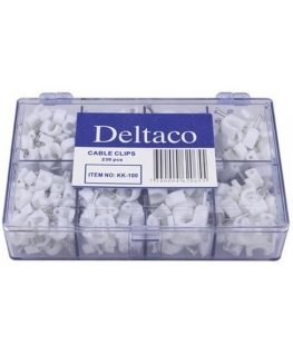 Deltaco KK-100 vaijerikiinnike Valkoinen 230 kpl