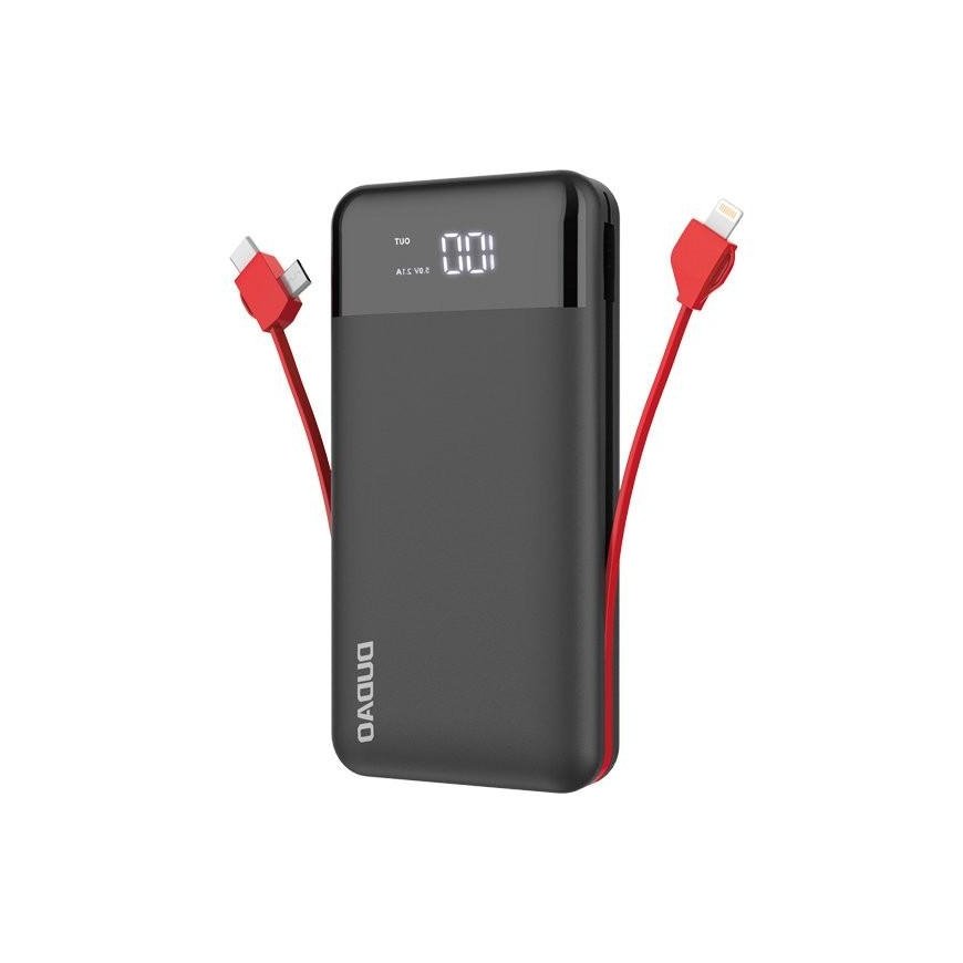 External battery Power Bank Dudao K1Pro with built-in cables MicroUSB+Type-C+Lightning 20000mAh black – 2