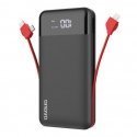 Išorinė baterija Power Bank Dudao K1Pro su įmontuotais laidais MicroUSB+Type-C+Lightning 20000mAh juoda Išorinė baterija Power Bank Dudao K1Pro su įmontuotais laidais MicroUSB+Type-C+Lightning 20000mAh juoda