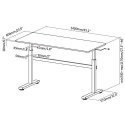 Height-adjustable table Up Up Loki White Height-adjustable table Up Up Loki White
