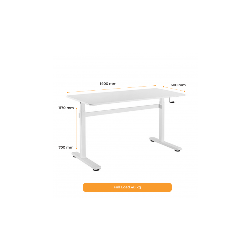 Height-adjustable table Up Up Loki White – 6
