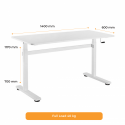 Height-adjustable table Up Up Loki White Height-adjustable table Up Up Loki White