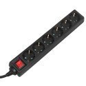 Maclean Energy MCE195G - Socket box 6-way 5m Black Maclean Energy MCE195G - Socket box 6-way 5m Black