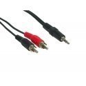 Alcasa AS-35S2CS audio kabelis 1,5 m 3.5mm 2 x RCA Melns, Sarkans, Balts Alcasa AS-35S2CS audio kabelis 1,5 m 3.5mm 2 x RCA Melns, Sarkans, Balts