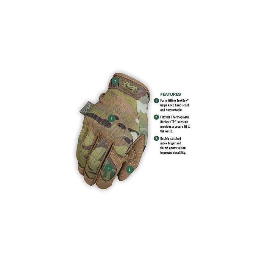 Mechanix Wear Gloves Mechanix The Original® Multicam® Camouflage size 9/M. Velcro, artificial leather, TrekDry® – 3